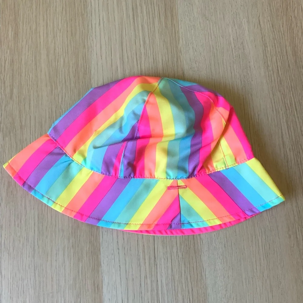 3/$10 Wonder Nation Reversible UPF 50+ Rainbow Stripe Sun Hat